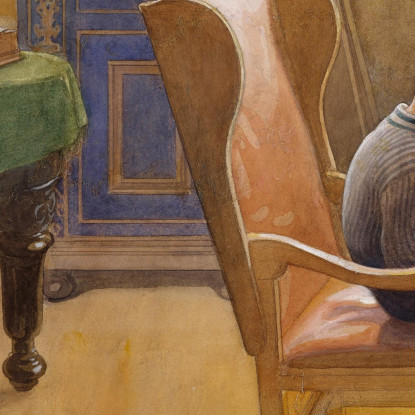Esbjörn Nell'Angolo Di Studio Carl Larsson clr10 quadro stampato su tela