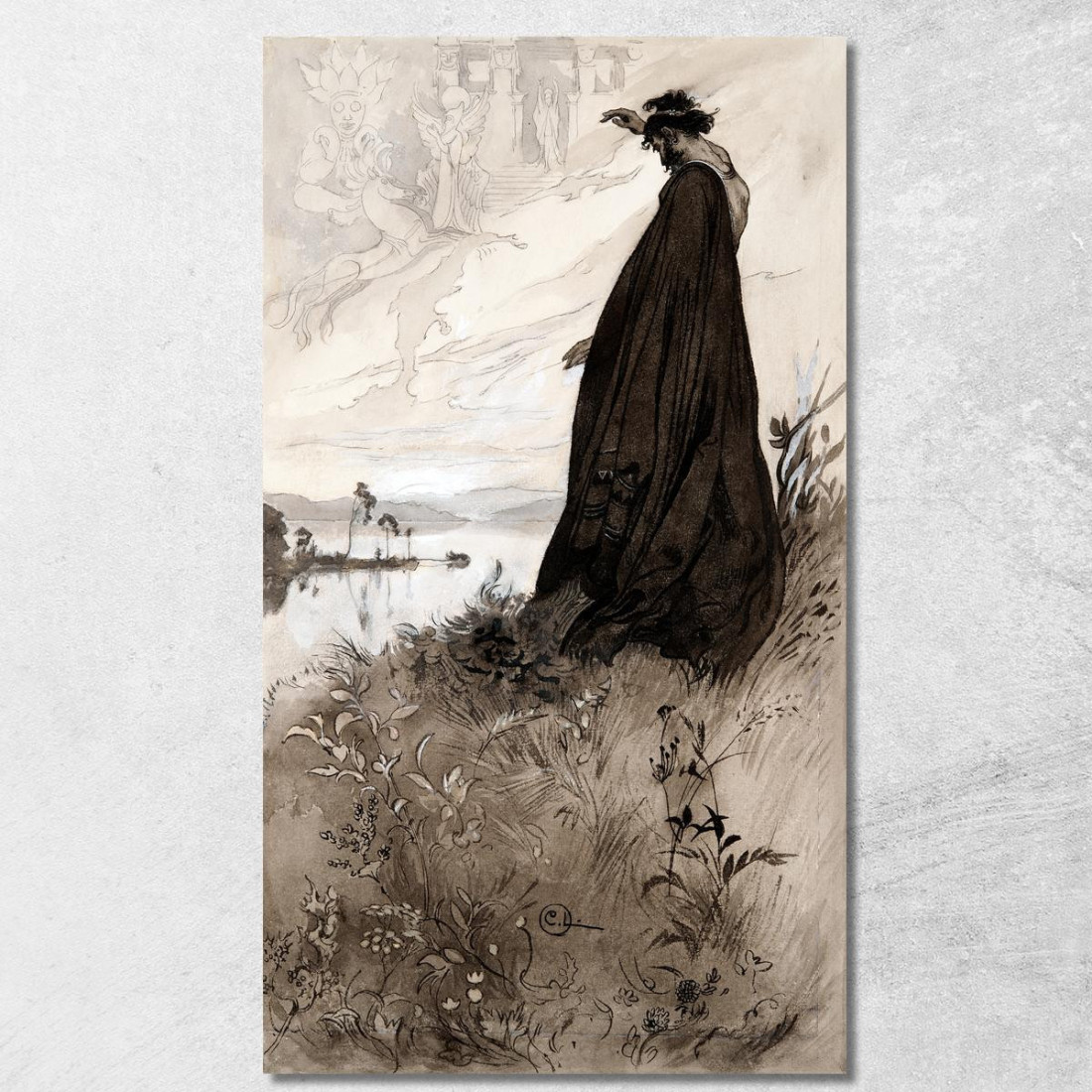 Illustrazione Per Singoalla – Il Vento È Il Mio Amante Di Viktor Rydberg 8 Carl Larsson clr24 quadro stampato su tela Illustrazione Per Singoalla – Il Vento È Il Mio Amante Di Viktor Rydberg 8 Carl Larsson clr24 quadro stampato su tela