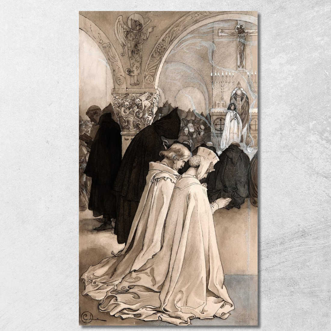 Illustrazione Per Singoalla – Il Vento È Il Mio Amante Di Viktor Rydberg Carl Larsson clr26 quadro stampato su tela Illustrazione Per Singoalla – Il Vento È Il Mio Amante Di Viktor Rydberg Carl Larsson clr26 quadro stampato su tela