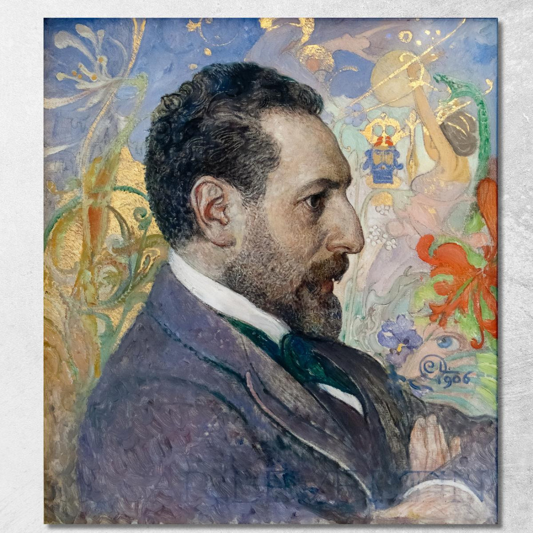 Ritratto Di Oscar Levertin Carl Larsson clr45 quadro stampato su tela Ritratto Di Oscar Levertin Carl Larsson clr45 quadro stampato su tela