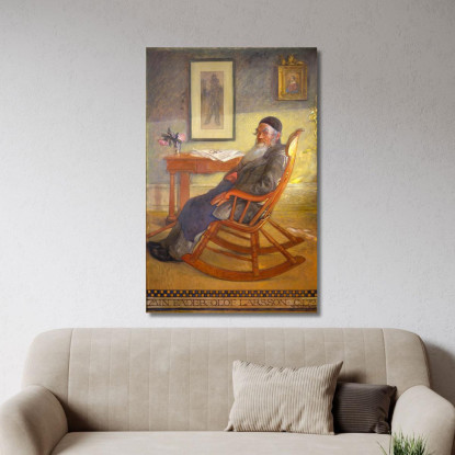 Ritratto Del Padre Dell'Artista Carl Larsson clr47 quadro stampato su tela