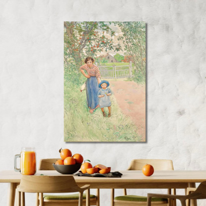 Saluta Il Gentiluomo! Carl Larsson clr50 quadro stampato su tela