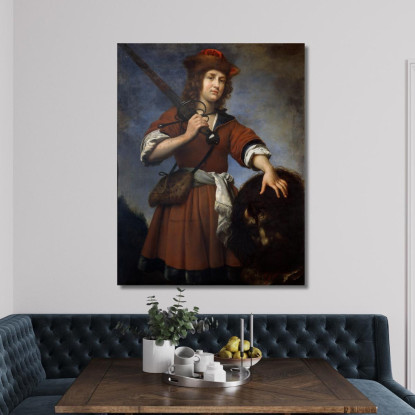 Davide Con La Testa Di Golia Carlo Dolci cdl3 quadro stampato su tela