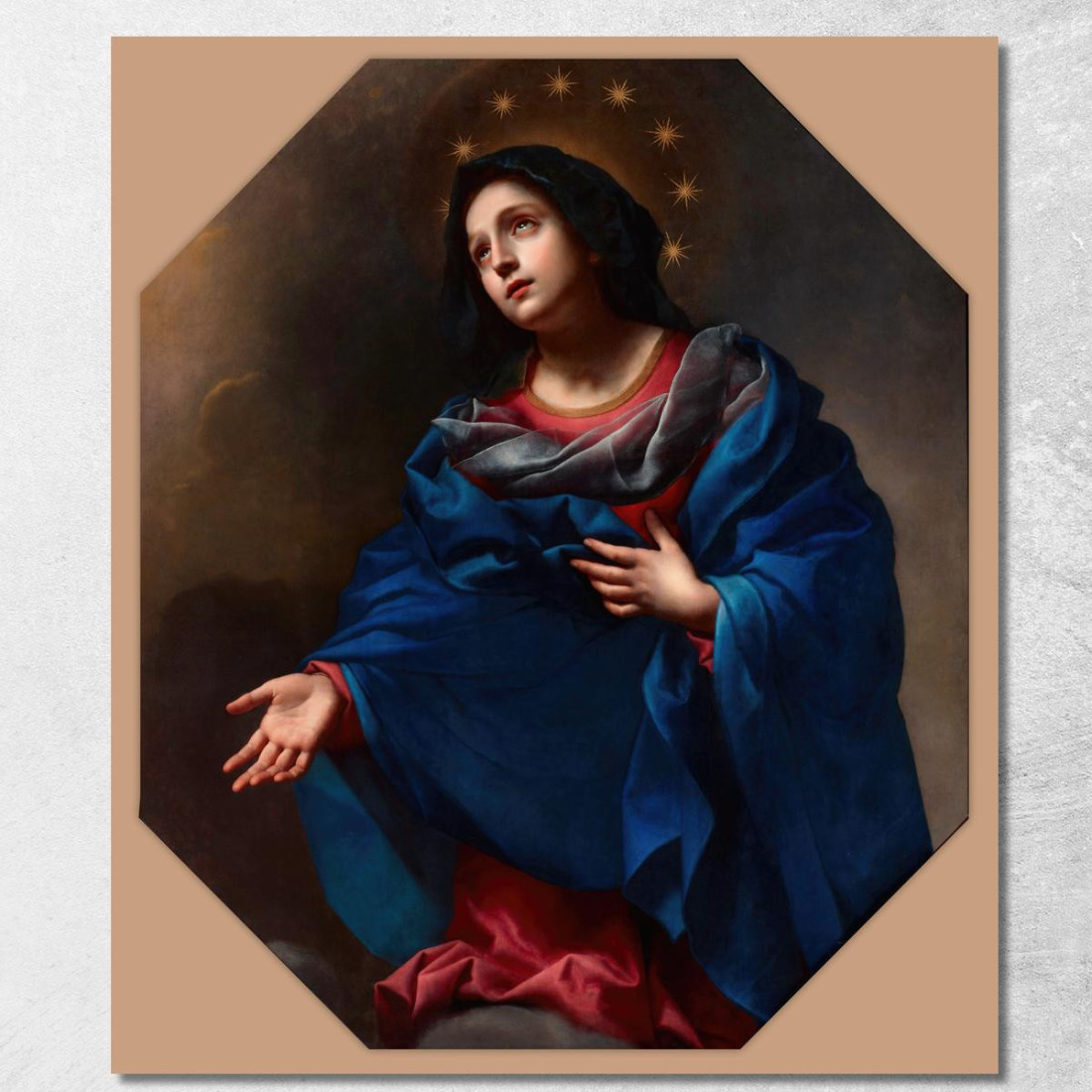 Madonna In Gloria Carlo Dolci cdl4 quadro stampato su tela Madonna In Gloria Carlo Dolci cdl4 quadro stampato su tela