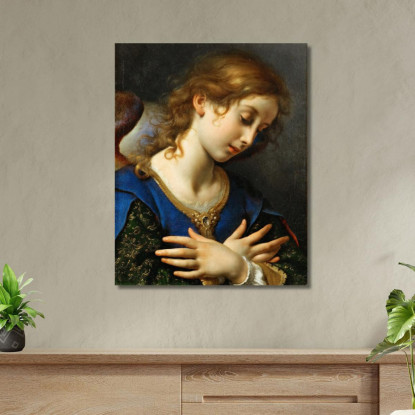 L'Angelo Dell'Annunciazione Carlo Dolci cdl8 quadro stampato su tela