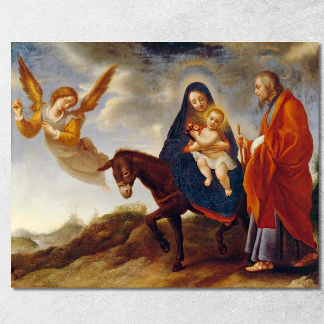 La Fuga In Egitto Carlo Dolci cdl9 quadro stampato su tela La Fuga In Egitto Carlo Dolci cdl9 quadro stampato su tela