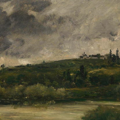 Paesaggio Fluviale Charles François Daubigny cfd68 quadro stampato su tela