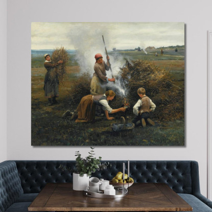 Bruciare I Rami Daniel Ridgway Knight drk5 quadro stampato su tela