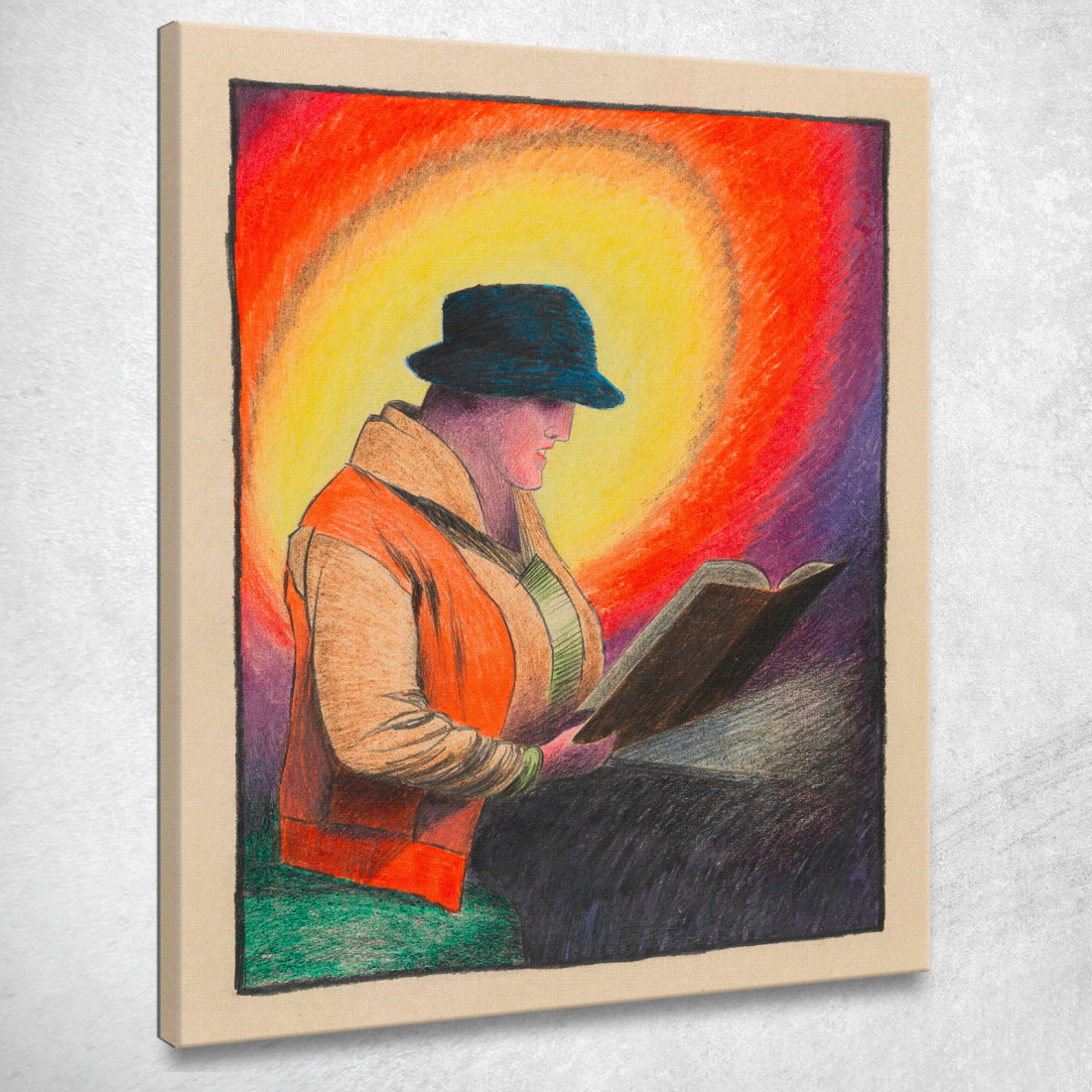 Signora Al Caffè Karl Wiener kwn87 quadro stampato su tela Signora Al Caffè Karl Wiener kwn87 quadro stampato su tela