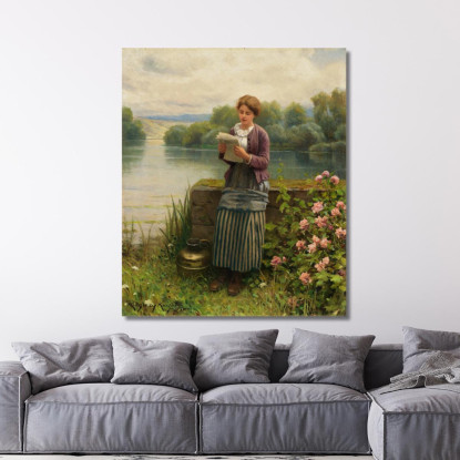 Notizie Interessanti Daniel Ridgway Knight drk13 quadro stampato su tela
