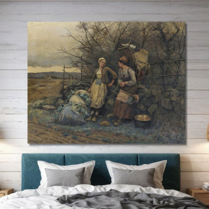 Fanciulle In Attesa Daniel Ridgway Knight drk17 quadro stampato su tela