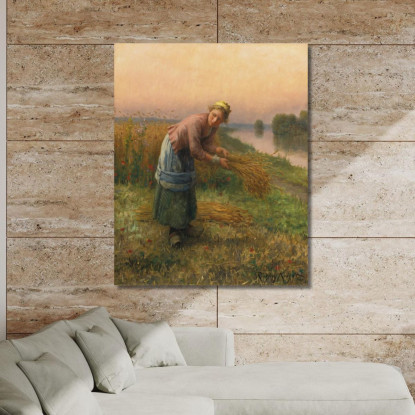 La Spigolatrice Daniel Ridgway Knight drk25 quadro stampato su tela