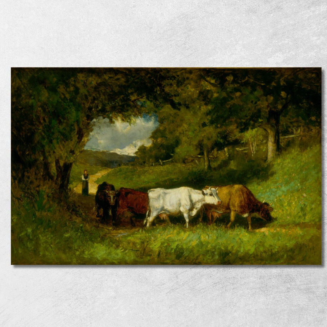 Riportando A Casa Le Mucche Edward Mitchell Bannister emb7 quadro stampato su tela Riportando A Casa Le Mucche Edward Mitchell Bannister emb7 quadro stampato su tela