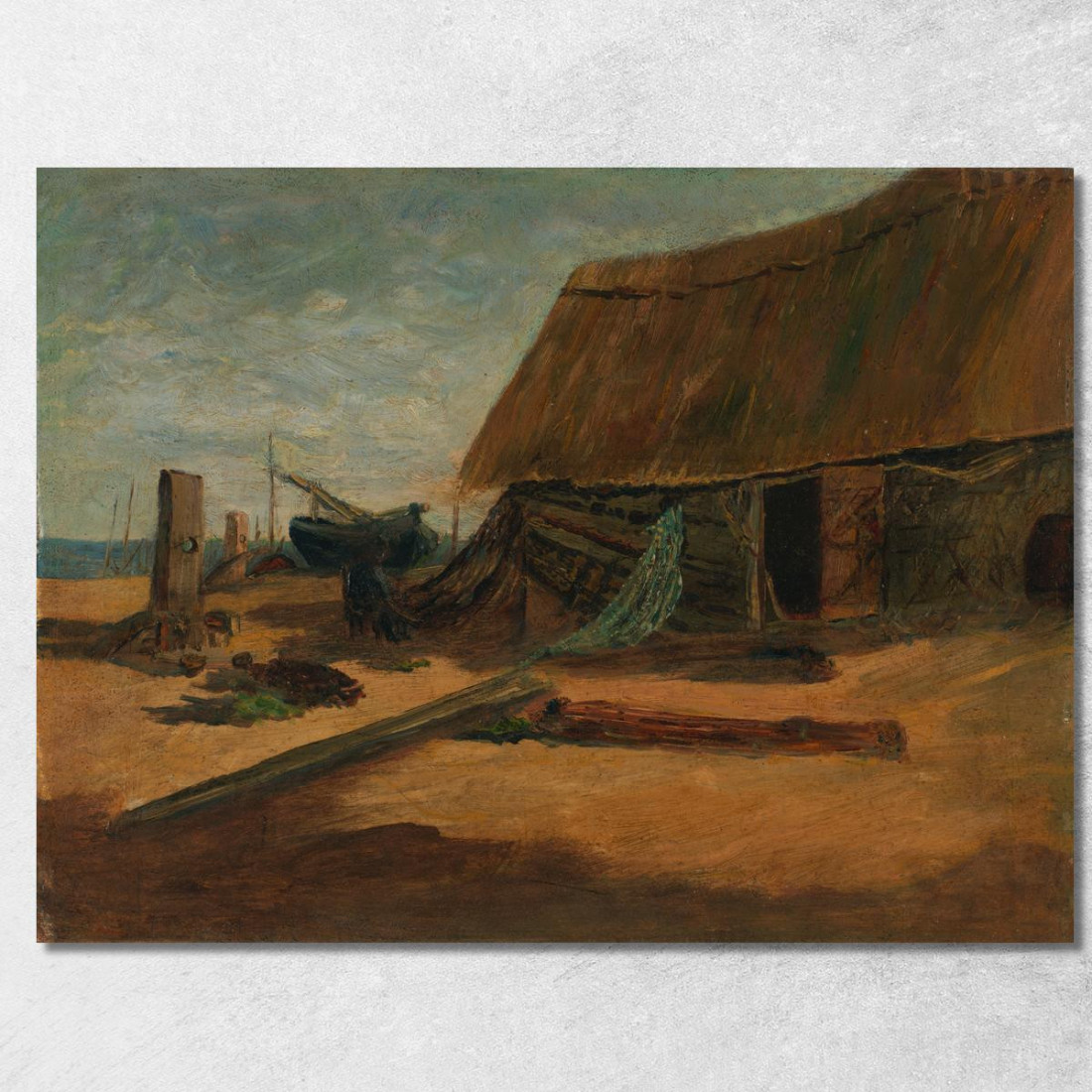 Capanni Da Pesca Edward Mitchell Bannister emb9 quadro stampato su tela