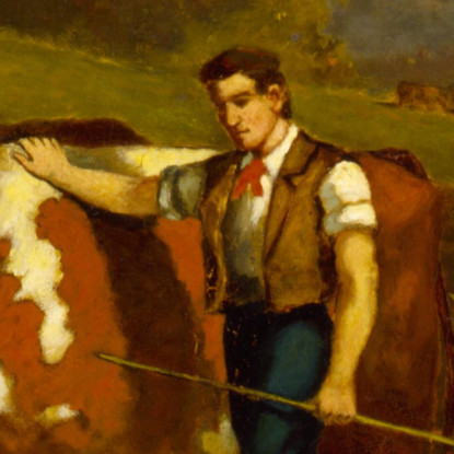 Mandriani Con Mucche Edward Mitchell Bannister emb10 quadro stampato su tela
