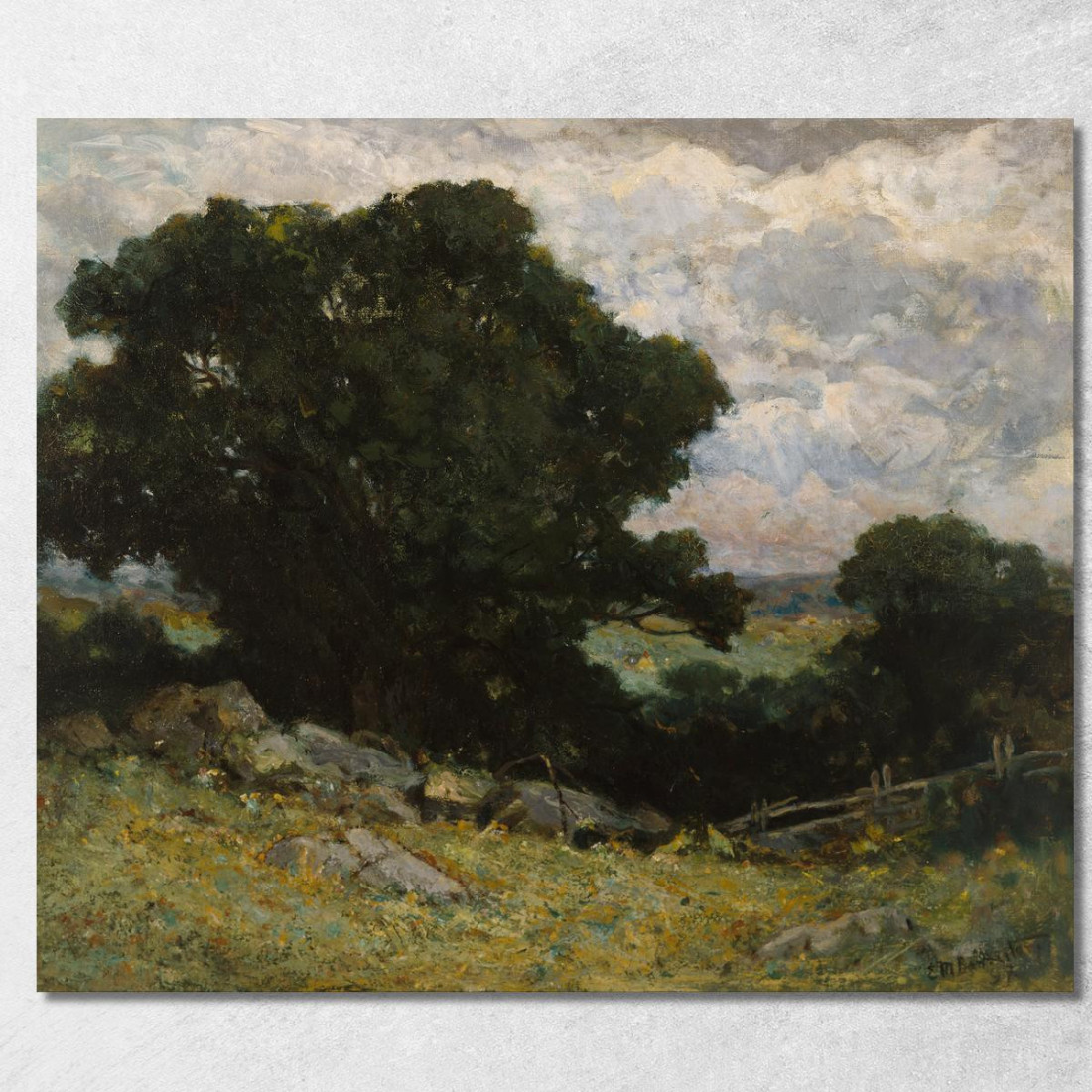 Paesaggio Edward Mitchell Bannister emb16 quadro stampato su tela Paesaggio Edward Mitchell Bannister emb16 quadro stampato su tela