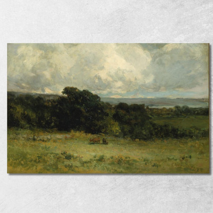 Pascoli Piacevoli Edward Mitchell Bannister emb22 quadro stampato su tela