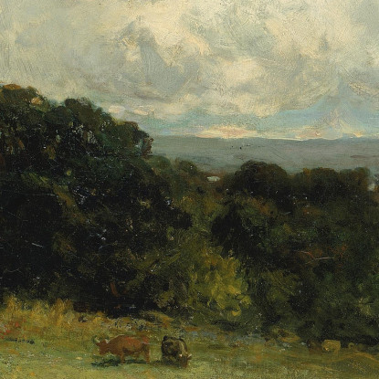 Pascoli Piacevoli Edward Mitchell Bannister emb22 quadro stampato su tela