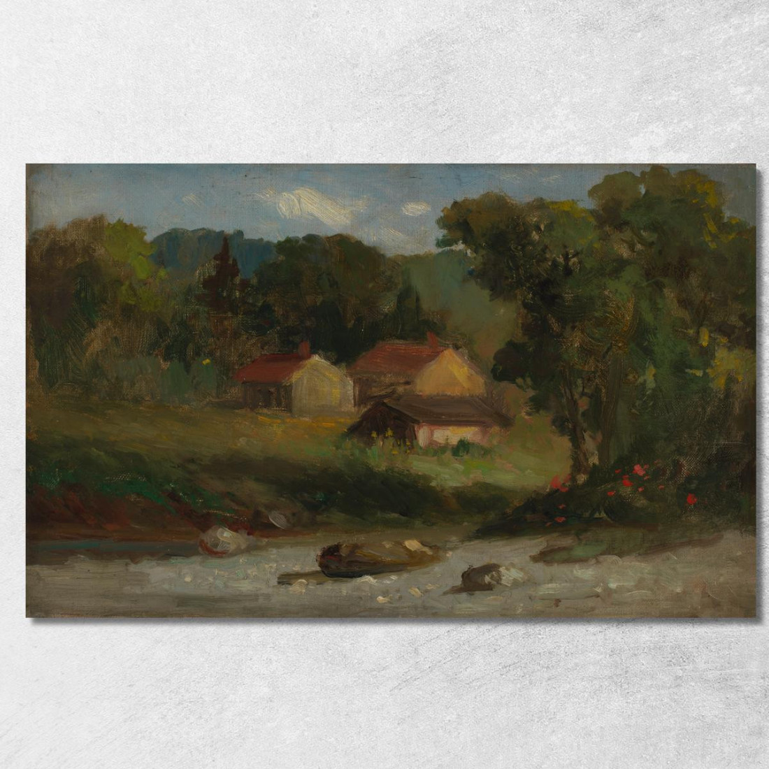 Fattoria Rocciosa Newport Edward Mitchell Bannister emb24 quadro stampato su tela Fattoria Rocciosa Newport Edward Mitchell Bannister emb24 quadro stampato su tela