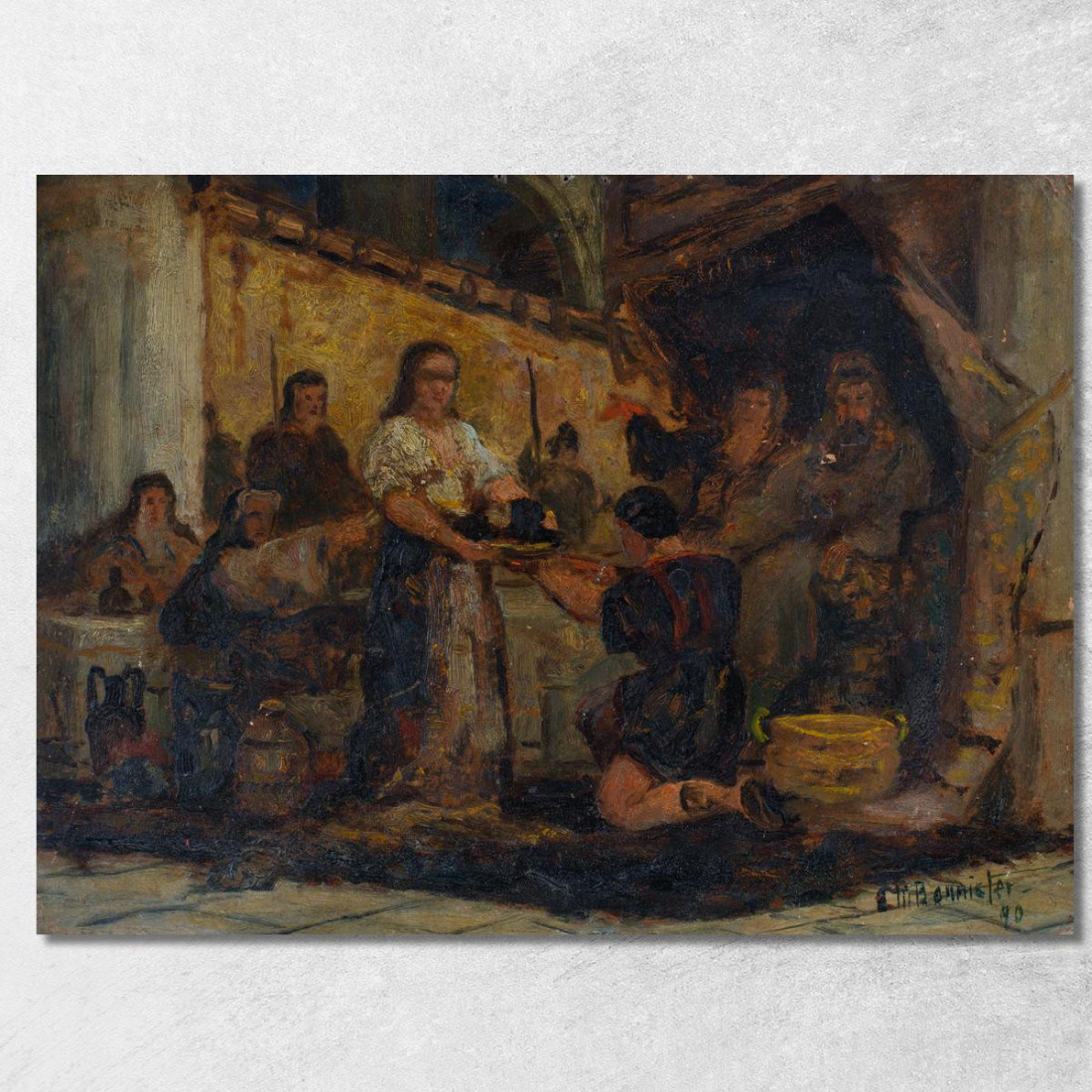 Salomè Riceve La Testa Di Giovanni Battista Edward Mitchell Bannister emb25 quadro stampato su tela Salomè Riceve La Testa Di Giovanni Battista Edward Mitchell Bannister emb25 quadro stampato su tela