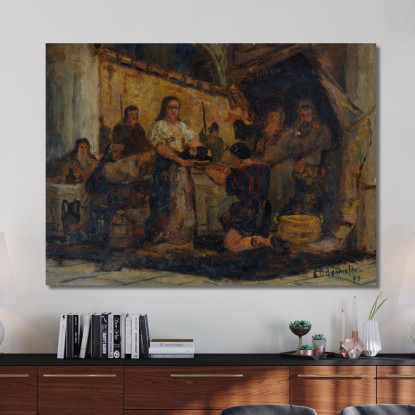 Salomè Riceve La Testa Di Giovanni Battista Edward Mitchell Bannister emb25 quadro stampato su tela