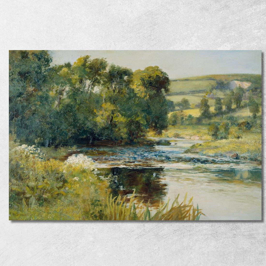 Lungo Il Ruscello Edward Mitchell Bannister emb27 quadro stampato su tela Lungo Il Ruscello Edward Mitchell Bannister emb27 quadro stampato su tela