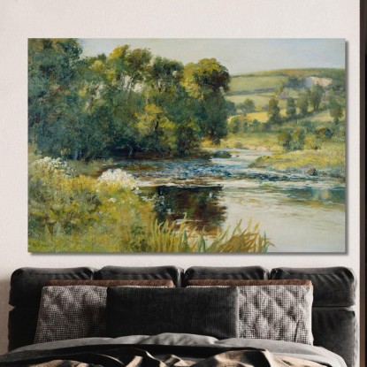 Lungo Il Ruscello Edward Mitchell Bannister emb27 quadro stampato su tela