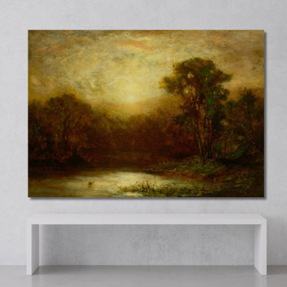 Tramonto 2 Edward Mitchell Bannister emb30 quadro stampato su tela
