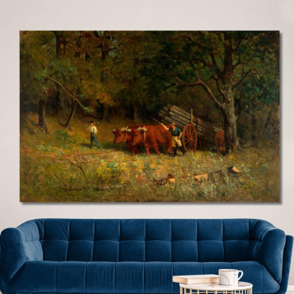 Ragazzo E Uomo Con Buoi Edward Mitchell Bannister emb38 quadro stampato su tela