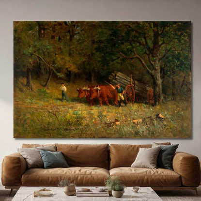 Ragazzo E Uomo Con Buoi Edward Mitchell Bannister emb38 quadro stampato su tela