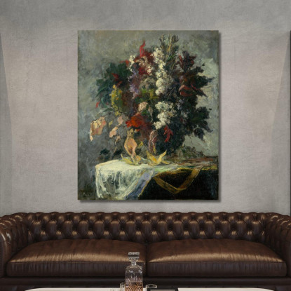 Natura Morta Floreale Edward Mitchell Bannister emb43 quadro stampato su tela