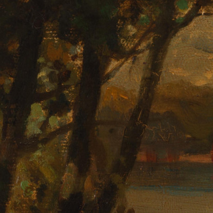 Paesaggio Con Mucche Al Pascolo Vicino Al Fiume Edward Mitchell Bannister emb47 quadro stampato su tela
