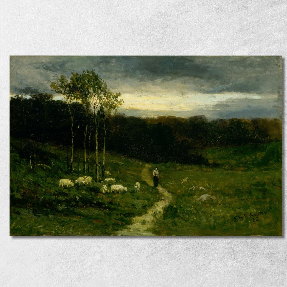 Donna Che Cammina Lungo Il Sentiero Edward Mitchell Bannister emb67 quadro stampato su tela Donna Che Cammina Lungo Il Sentiero Edward Mitchell Bannister emb67 quadro stampato su tela