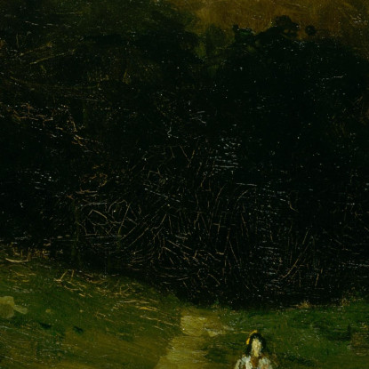 Donna Che Cammina Lungo Il Sentiero Edward Mitchell Bannister emb67 quadro stampato su tela