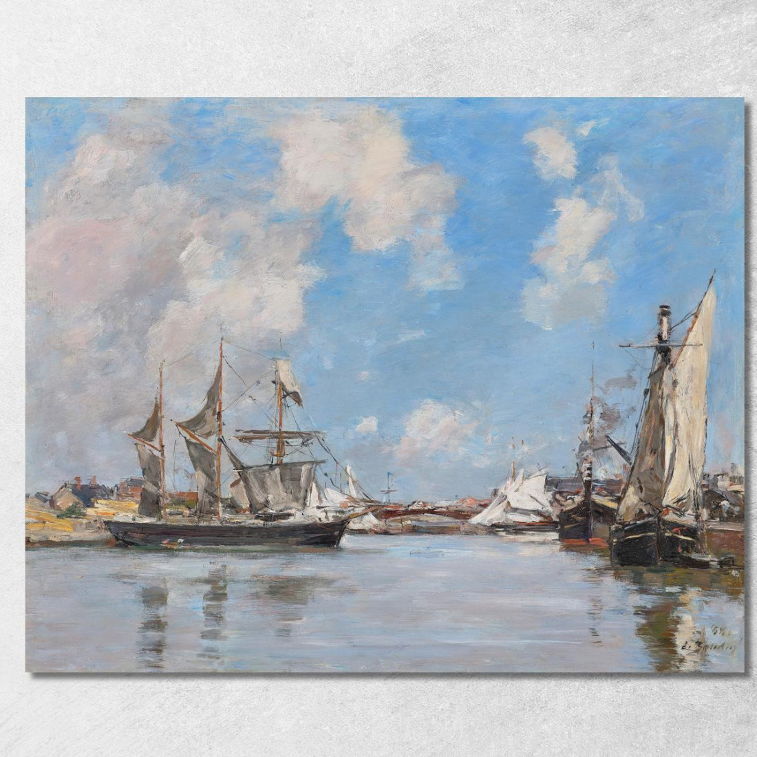 Deauville Il Bacino Eugène Boudin ebd36 quadro stampato su tela Deauville Il Bacino Eugène Boudin ebd36 quadro stampato su tela