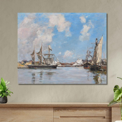 Deauville Il Bacino Eugène Boudin ebd36 quadro stampato su tela