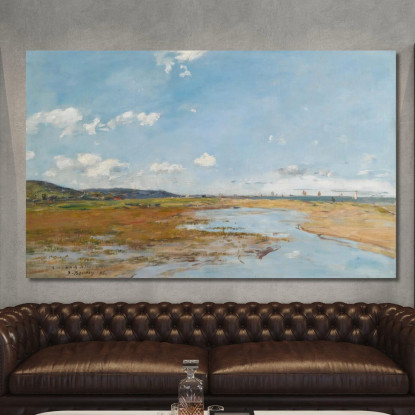 Deauville La Riva Eugène Boudin ebd37 quadro stampato su tela