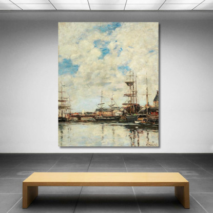 Dunkerque Velieri All’Ormeggio Eugène Boudin ebd41 quadro stampato su tela
