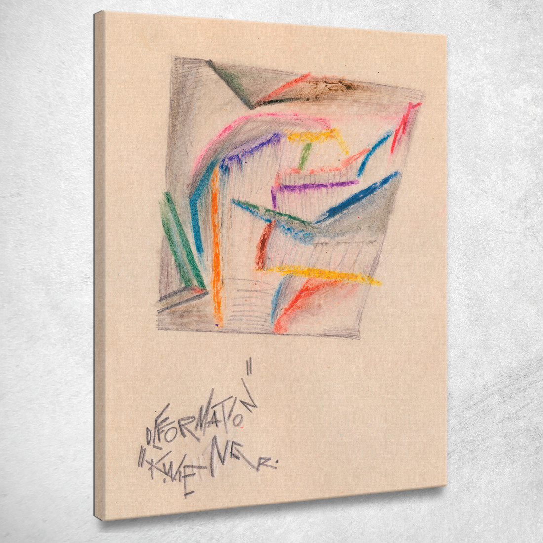 Deformazione Karl Wiener kwn104 quadro stampato su tela Deformazione Karl Wiener kwn104 quadro stampato su tela