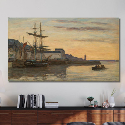 Honfleur – Velieri Eugène Boudin ebd55 quadro stampato su tela