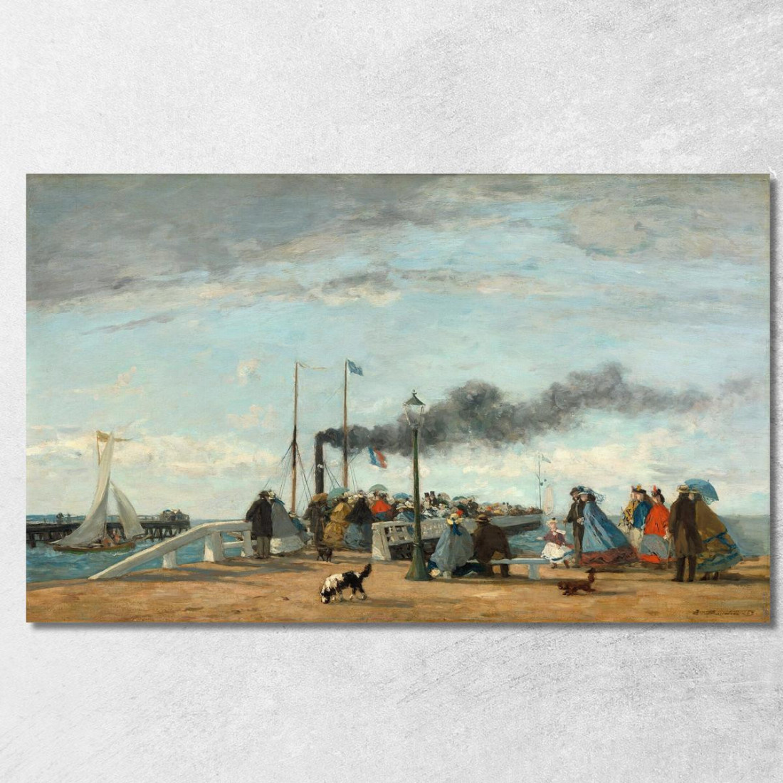 Molo E Pontile A Trouville Eugène Boudin ebd56 quadro stampato su tela Molo E Pontile A Trouville Eugène Boudin ebd56 quadro stampato su tela