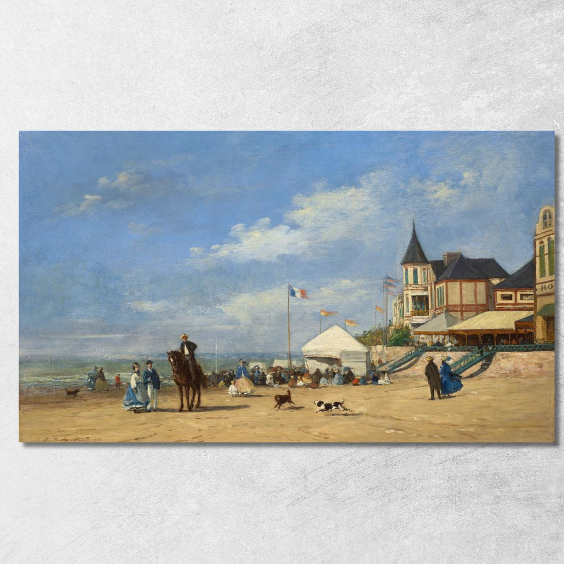 La Spiaggia Di Trouville Eugène Boudin ebd60 quadro stampato su tela La Spiaggia Di Trouville Eugène Boudin ebd60 quadro stampato su tela