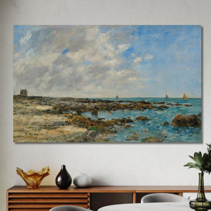 Le Croisic – Costa Eugène Boudin ebd73 quadro stampato su tela