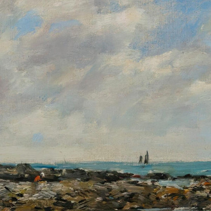 Le Croisic – Costa Eugène Boudin ebd73 quadro stampato su tela