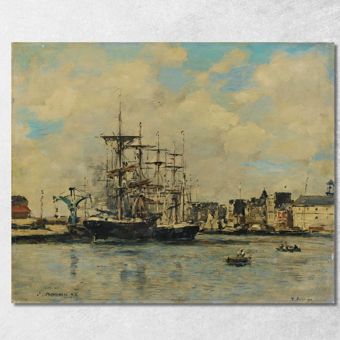 Le Havre – Bacino De La Barre Eugène Boudin ebd83 quadro stampato su tela Le Havre – Bacino De La Barre Eugène Boudin ebd83 quadro stampato su tela