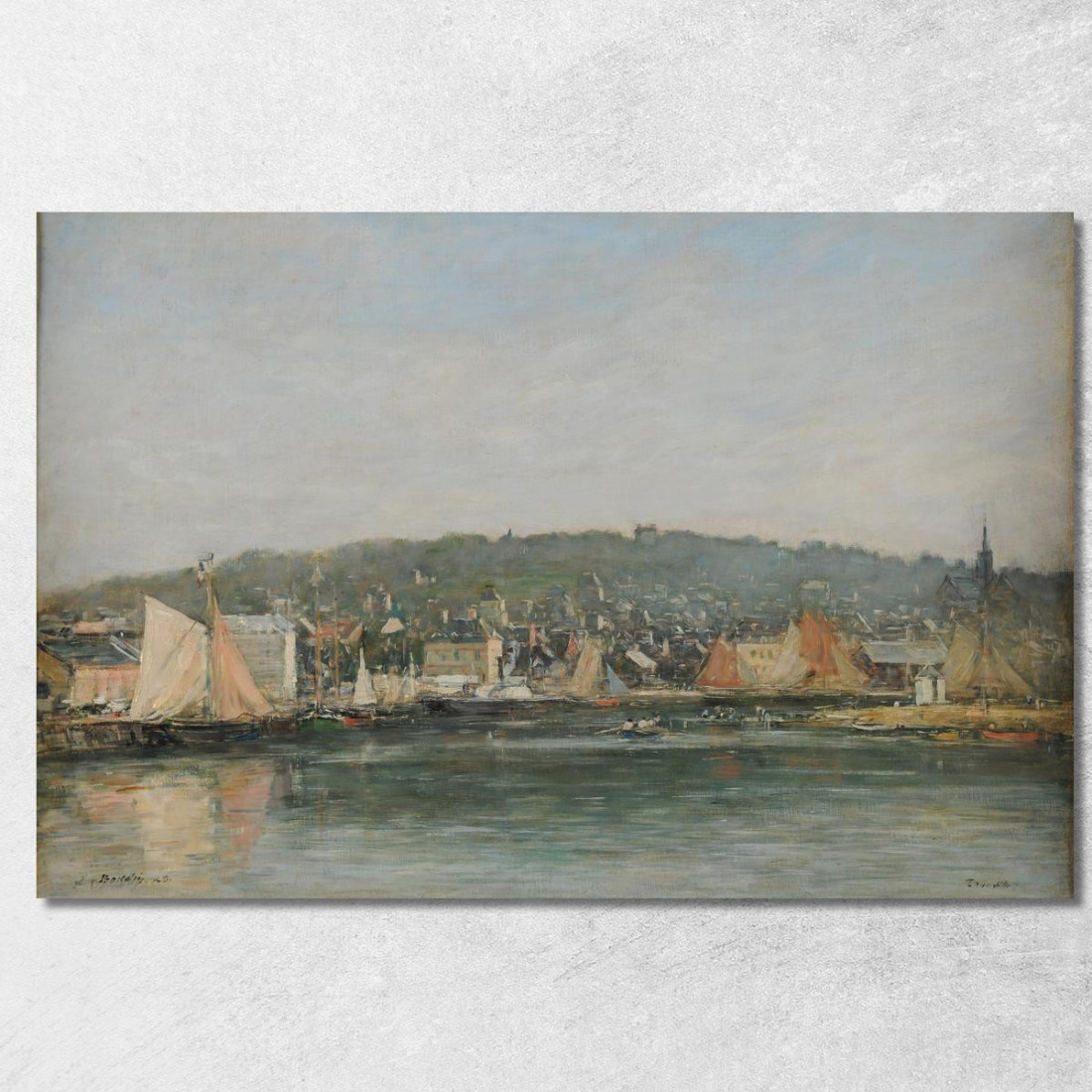 Il Porto Di Trouville Al Mattino Eugène Boudin ebd86 quadro stampato su tela Il Porto Di Trouville Al Mattino Eugène Boudin ebd86 quadro stampato su tela