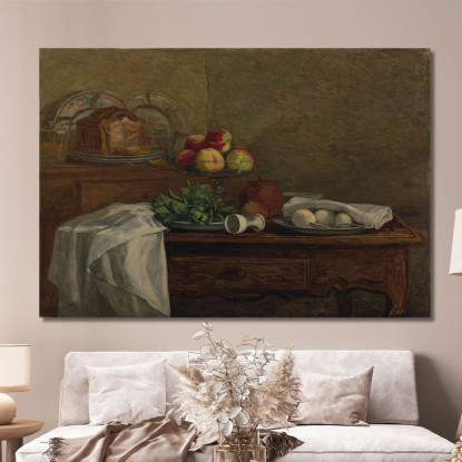 Natura Morta Con Portauovo Rovesciato Eugène Boudin ebd93 quadro stampato su tela