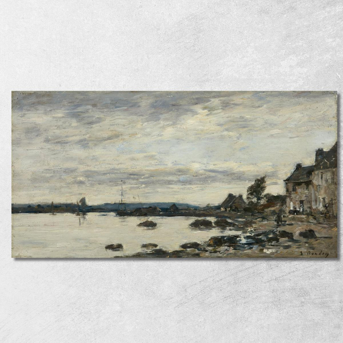 Riva Bretone Eugène Boudin ebd114 quadro stampato su tela Riva Bretone Eugène Boudin ebd114 quadro stampato su tela
