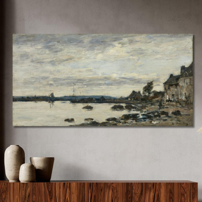 Riva Bretone Eugène Boudin ebd114 quadro stampato su tela