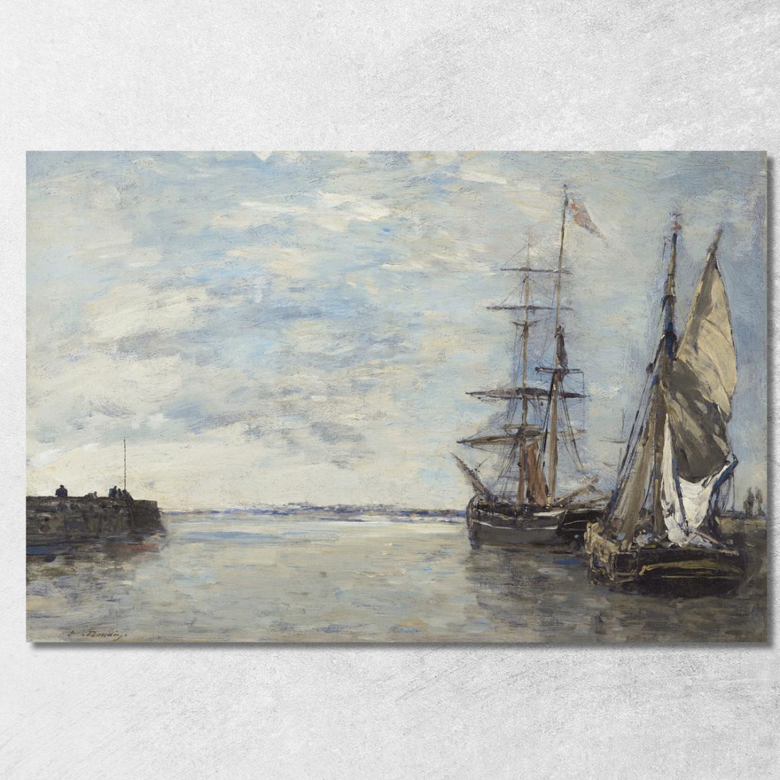 Uscita Dal Porto Eugène Boudin ebd128 quadro stampato su tela Uscita Dal Porto Eugène Boudin ebd128 quadro stampato su tela